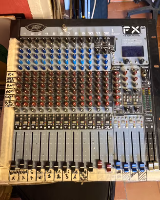 PEAVY 16 - FX 2 - MIXER 16 CANALI - 6 AUX