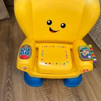 Sedia con suoni e contenitore fisher price