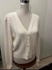 Cardigan nuovo color panna