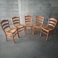 Sedie impagliate campagnola.