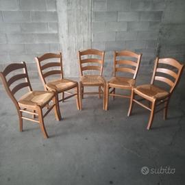 Sedie impagliate campagnola.