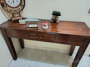 Tavolino con specchio in legno 
