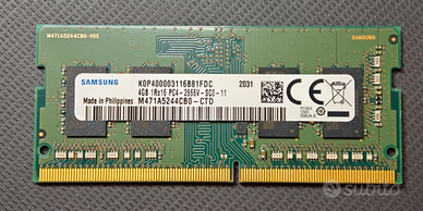 RAM Samsung 4GB DDR4 2666MHz SODIMM CL 19