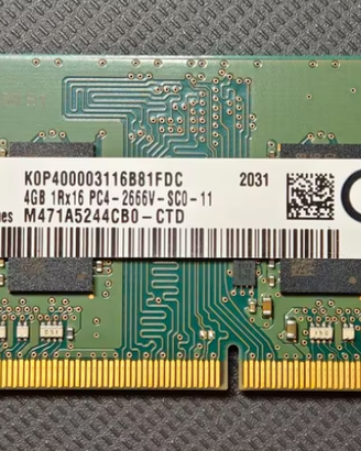 RAM Samsung 4GB DDR4 2666MHz SODIMM CL 19