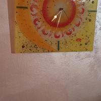 orologio da parete in vetro di Murano