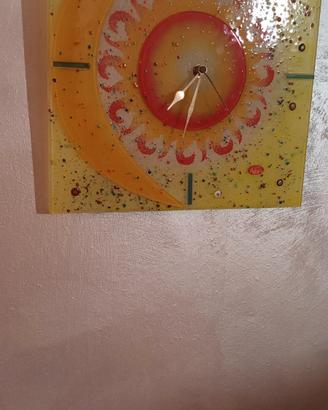 orologio da parete in vetro di Murano