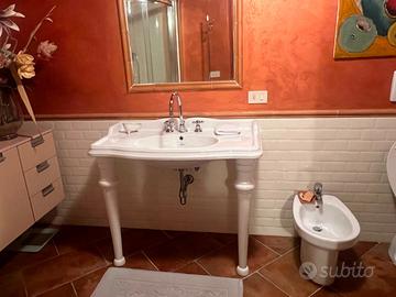 Lavabo Console Vintage "Old England" Ceramica Bian