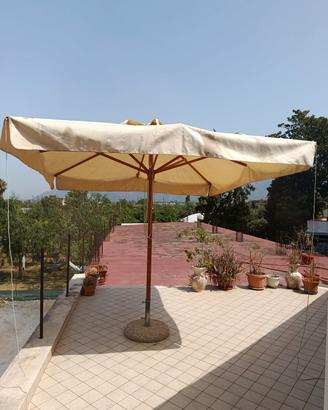 Ombrellone da giardino cm 300×300 + base da cm. 60