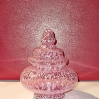 Portacaramelle in vetro colorato.