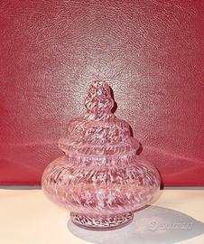 Portacaramelle in vetro colorato.