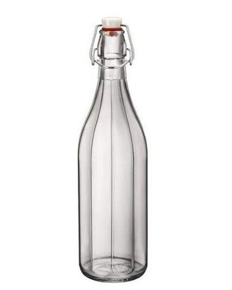 bottiglie in vetro trasparente con classica forma