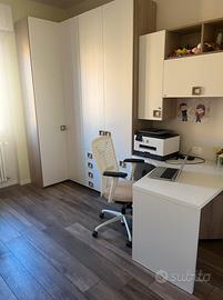 Cameretta moderna bianco/faggio + scrivania