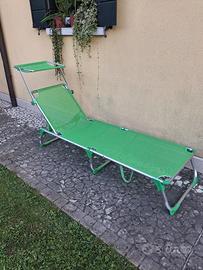 lettino pieghevole prendisole verde