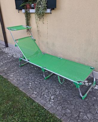 lettino pieghevole prendisole verde