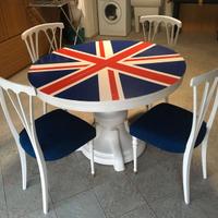 6 sedie bianche shabby completamente a nuovo