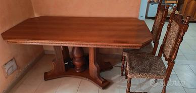 Tavolo da pranzo in Legno con 5 sedie Coordinate