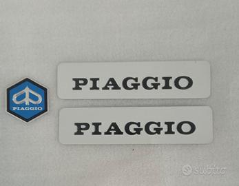 Set 2 targhette metalliche originali Piaggio più s