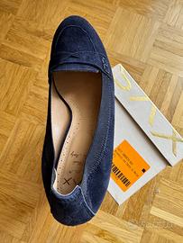 Mocassino blu SAX  vera pelle, 37,5
