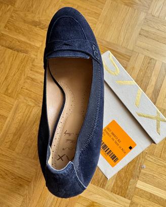 Mocassino blu SAX  vera pelle, 37,5