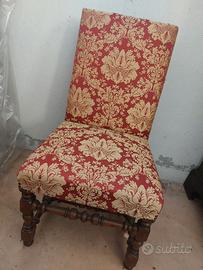 SEDIA A ROCCHETTO IN NOCE,RESTAURATA