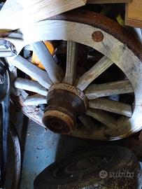Ruote carro in legno