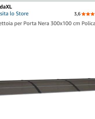Tettoia/pensilina per porta 300x100cm