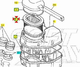 Filtro aria Yamaha FZR600 4JH144510000