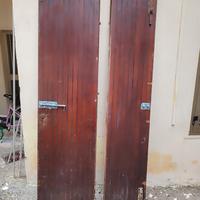 porta portone portoncino serrament legno due ante 