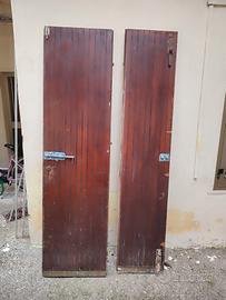 porta portone portoncino serrament legno due ante 