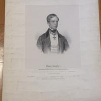 Antica Litografia di Franz Joseph 1, Austria 1849