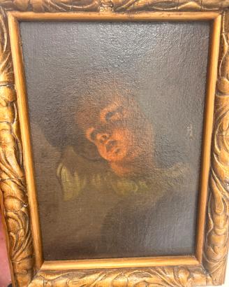 Quadro antico “ testa di giovane o putto”
