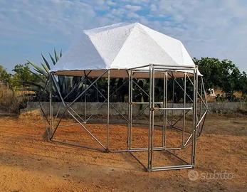 Voliera geodetica, cupola geodetica, pollaio