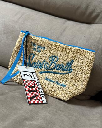 Pochette mc2 saint Barth paglia di colore blu