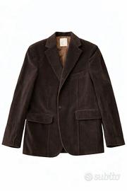 Giacca uomo marrone velluto taglia 46 6R 100% cot