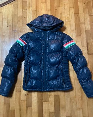 navy blue puffer jacket
