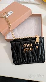 Portacarte/monete Miu Miu in pelle trapuntata 