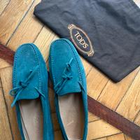 Mocassino tod’s scamosciato verde