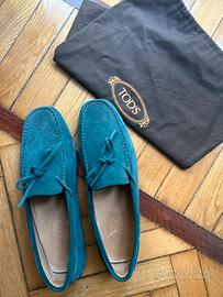 Mocassino tod’s scamosciato verde