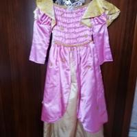 Costume carnevale rosa principessa  bambina