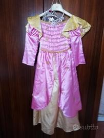 Costume carnevale rosa principessa  bambina