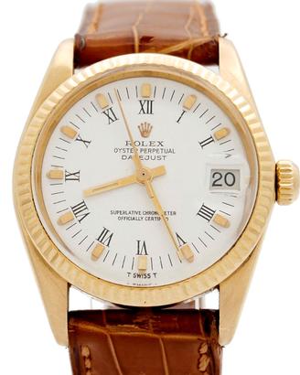 Rolex DateJust 31mm ref. 6827 Oro Pelle