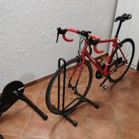bici da corsa+rulli d 100