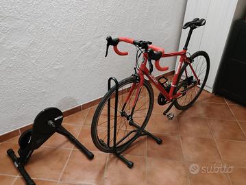 bici da corsa+rulli d 100