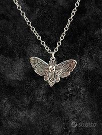 Collana Gotica Farfalla e Teschio Dark Unisex