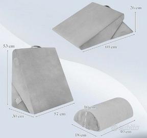 set cuscino a cuneo per letto