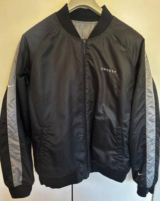 Bomber Nike Reversibile Nero/Grigio Vintage Swoosh