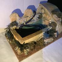 Fontana presepe con motore per circolazione acqua