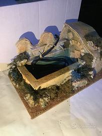 Fontana presepe con motore per circolazione acqua