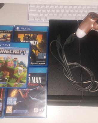 PS4 + Controller Rose Gold + 5 Giochi