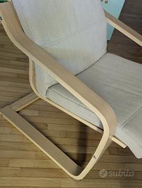Sedia Ikea Poang rovere+cuscino